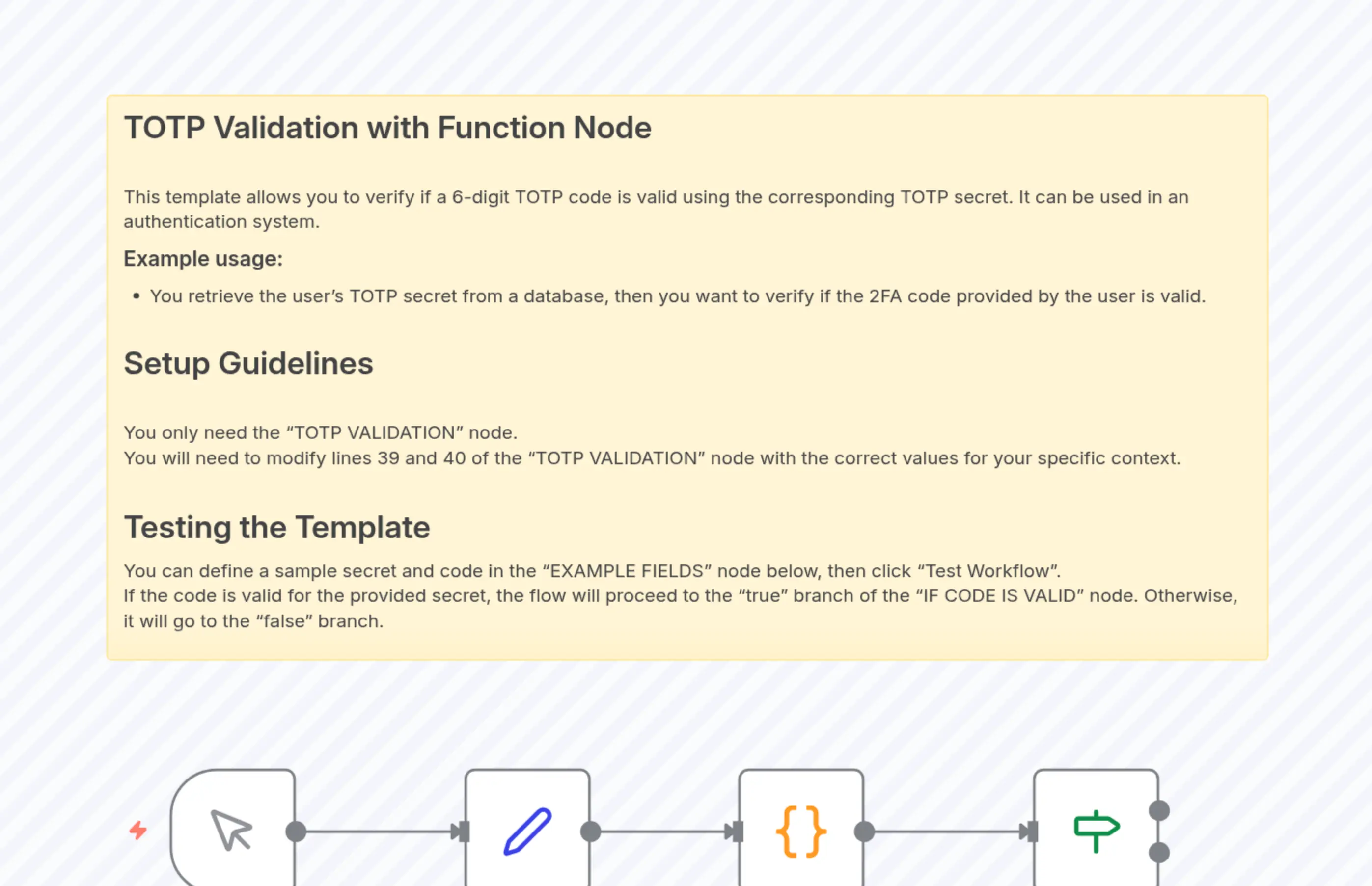 TOTP VALIDATION (WITHOUT CREATING CREDENTIAL)