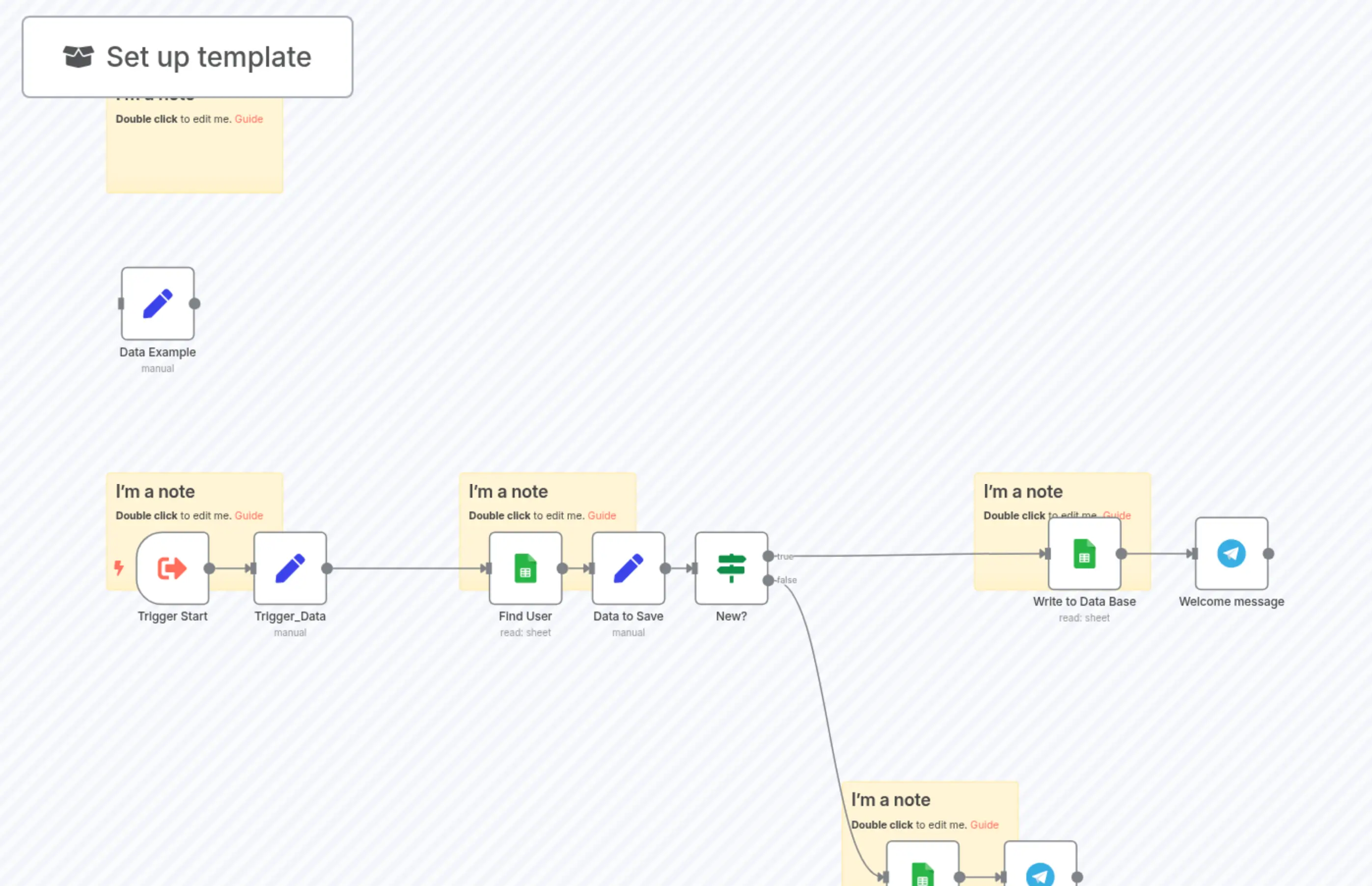 Telegram User Registration Workflow
