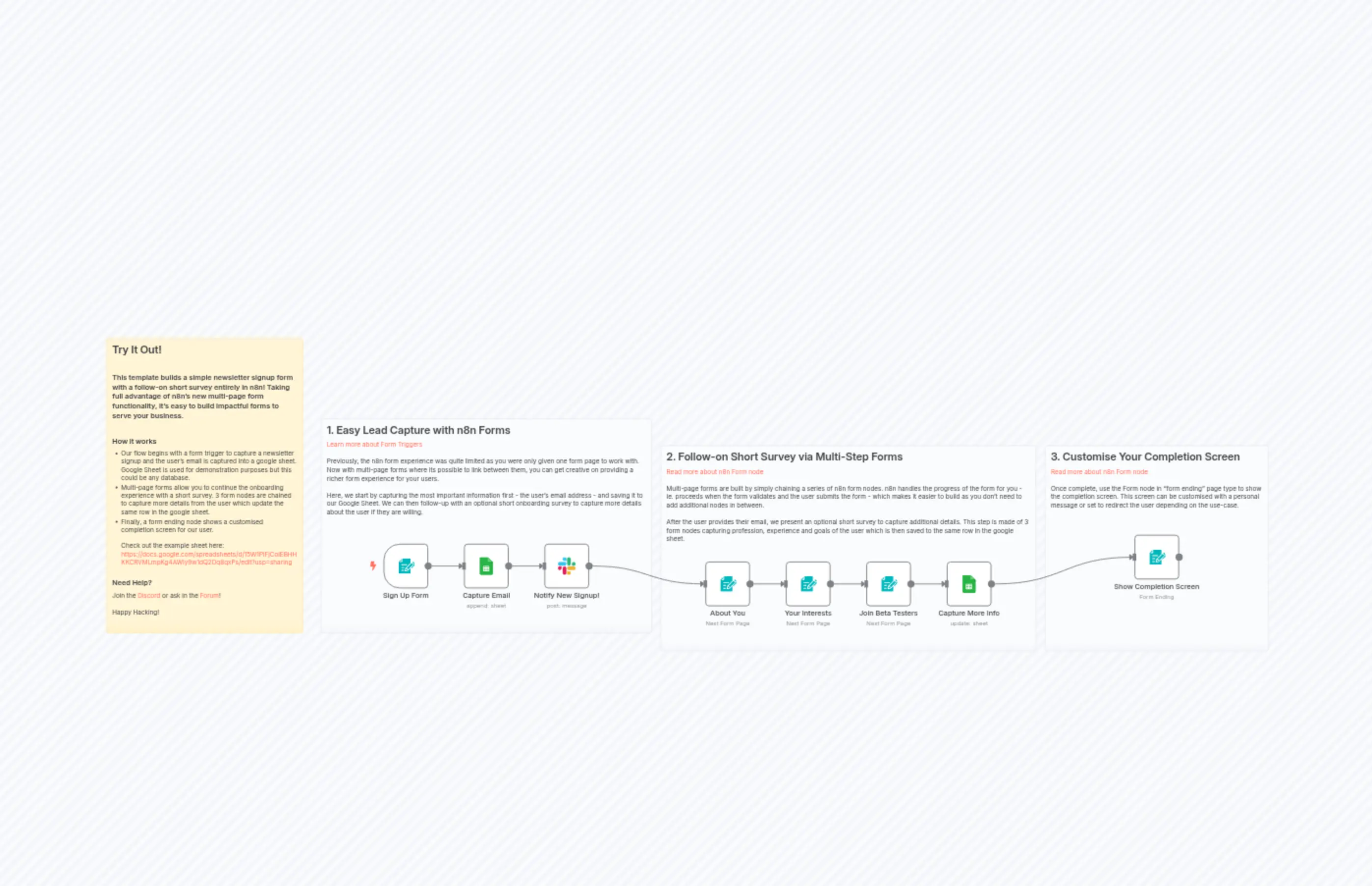 Simple Lead Capture and Follow-on with n8n Multi-Forms