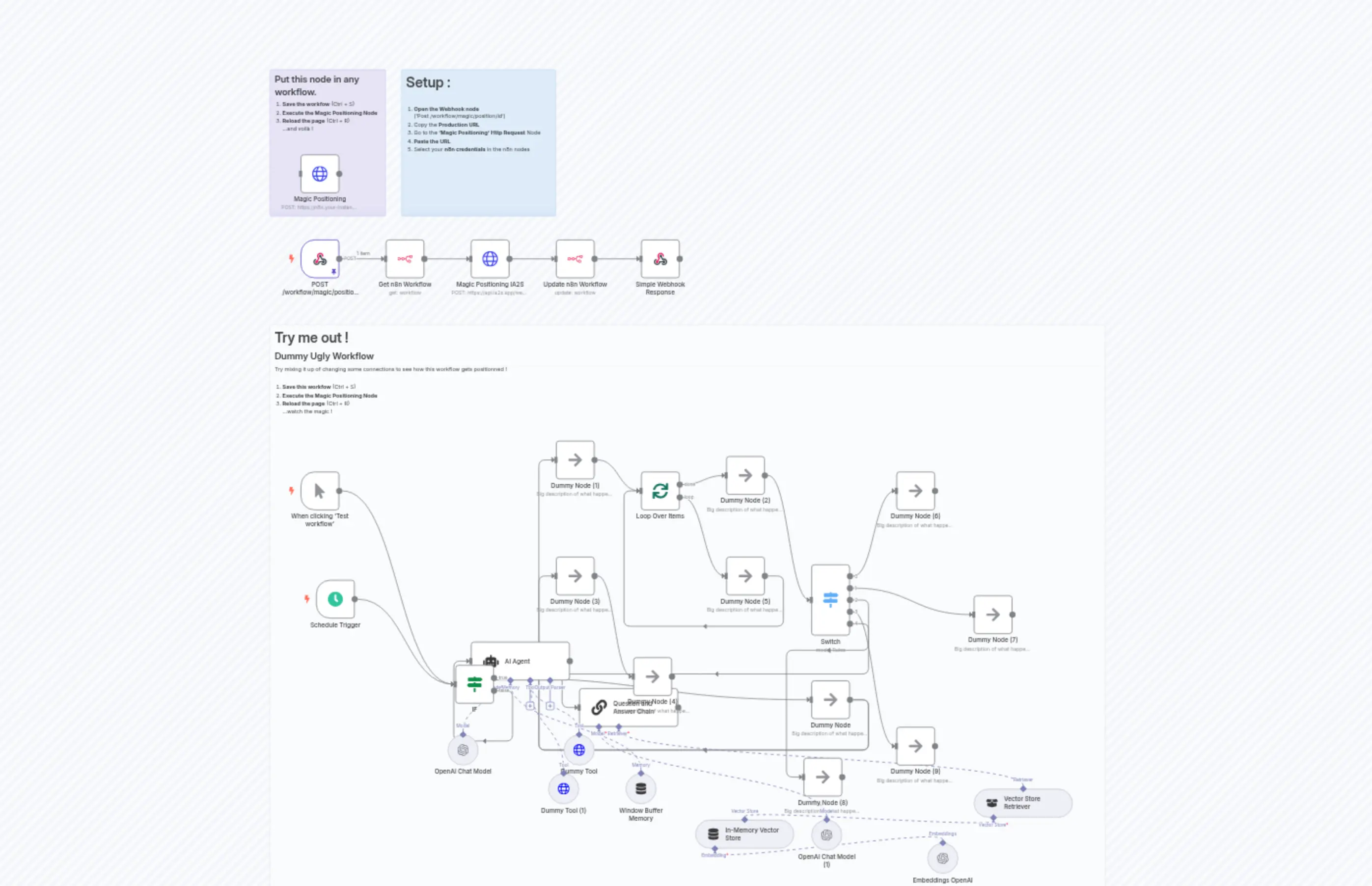 ⚡Auto Workflow Positioning !