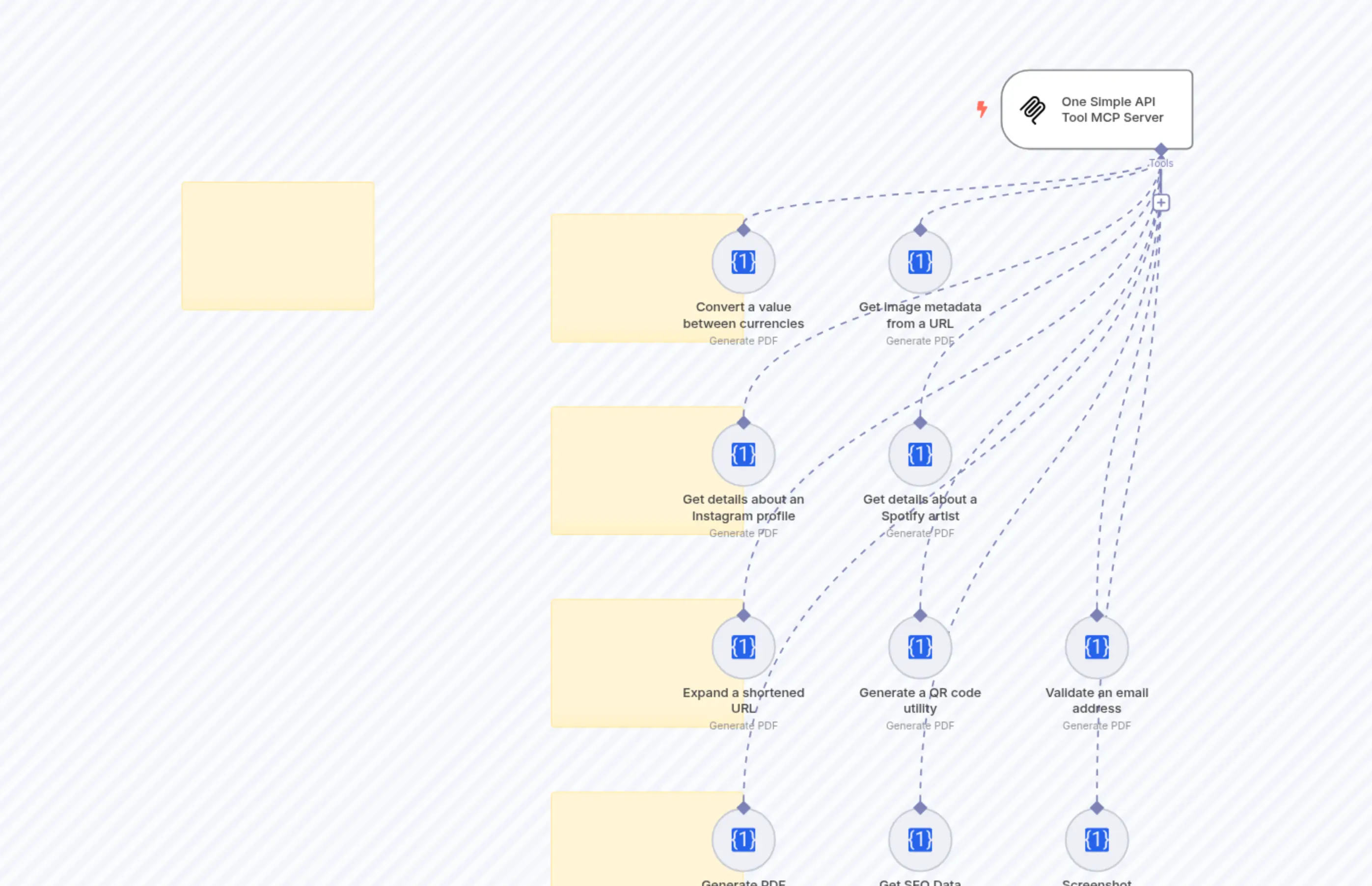 One Simple API Tool MCP Server