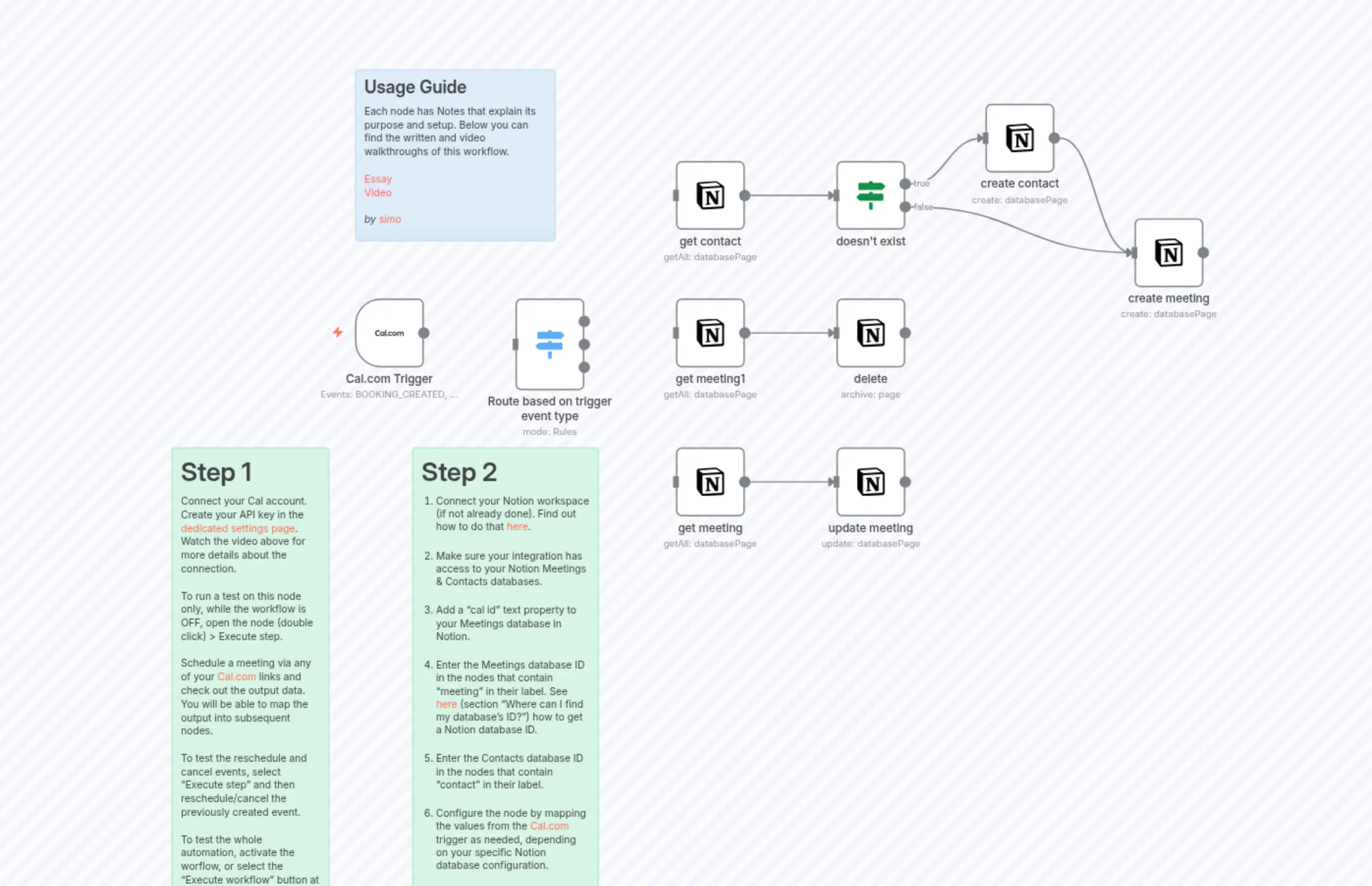 Cal.com Meeting Booking Sync to Notion with Contact Management